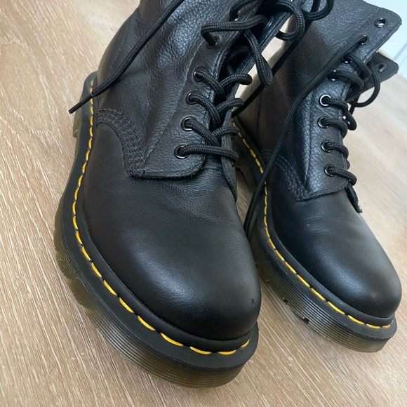 Dr. Martens Black Soft Leather Boots - Picture 3 of 13